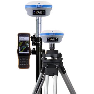Kit Receptores GNSS RTK CHC i93 com 2 Câmeras, Modelagem 3D*, Auto-IMU, Display e 1408 Canais