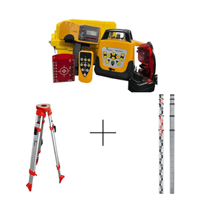 Super Combo Kit Nível à Laser Giratório FRE203N com Tripé e Mira - Precisão e Eficiência para Topografia e Construção