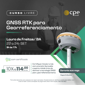 Curso GNSS RTK para Georreferenciamento (Lauro de Freitas - BA)