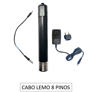 Bateria Bastão para Receptor GPS RTK - 10000 mAh + Cabo LEMO 8 pinos