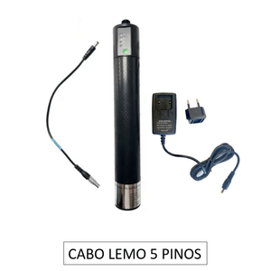 Bateria Bastão para Receptor GPS RTK - 10000 mAh + Cabo LEMO 5 pinos