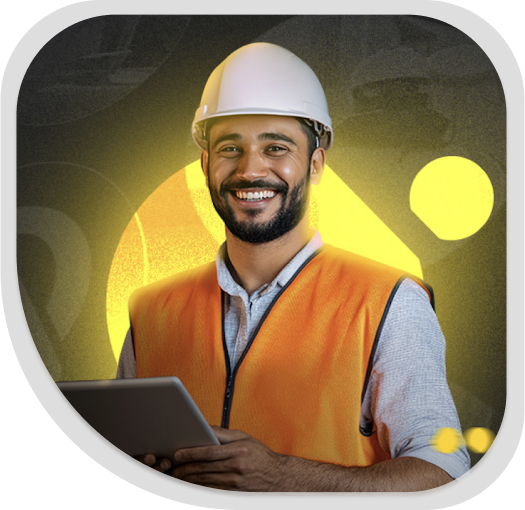 Engineer with tablet